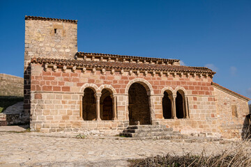 Fototapeta premium Romanesque church of Jodra del Pinar, San Juan Bautista , Guadalajara, Spain