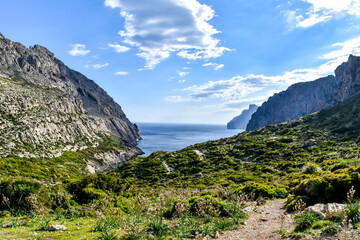 Secluded Beach in the Mountains, Mallorca, Spain.