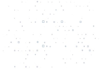 Light BLUE vector cover with circles, cubes.