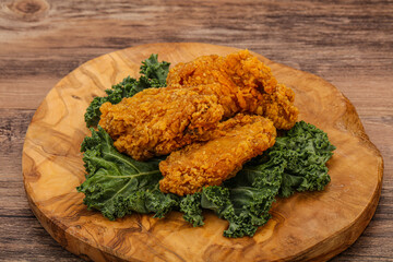 Hot fried crispy chicken wings