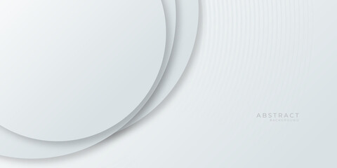 Abstract white circle shape with futuristic concept background 