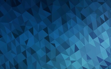 Obraz premium Dark BLUE vector polygonal background.
