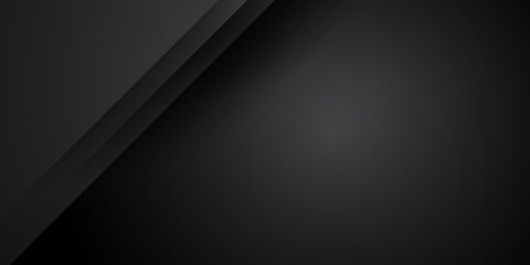 Black abstract presentation background with 3D overlap shadow layer