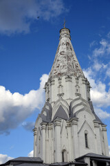Architecture of Kolomenskoye park in Moscow. Popular landmark.	
