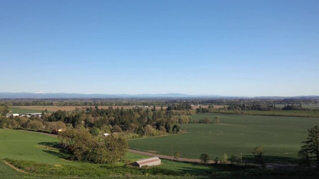 Aerial Of Oregon Vineyard