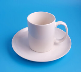 white mug and plate