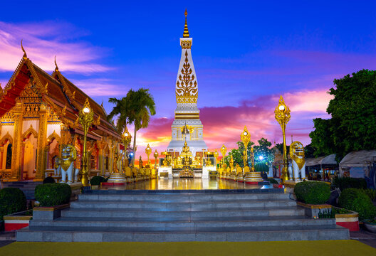 Wat Phra That Phanom Woramahawihan The old temple was prosperous in the Nakhon Phanom Province,Thailand.