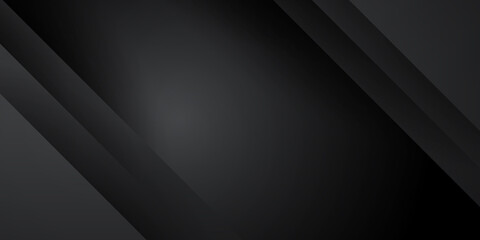 Black abstract background with 3D layers