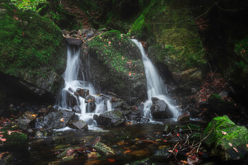 Tom Gill waterfall in Lake District, UK.