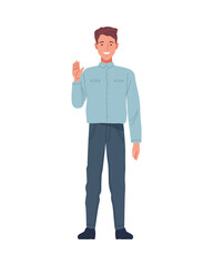 skinny man perfectly imperfect character icon