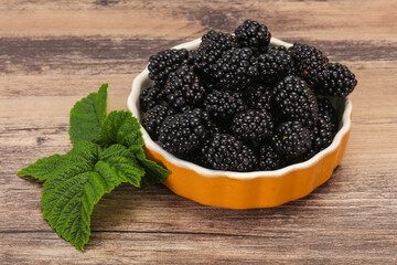 Sweet tasty ripe Blackberry heap
