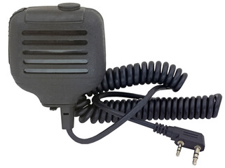 black handheld dynamic microphone for radiocommunication