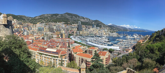 Naklejka premium Panoramic view of Monte Carlo, Monaco