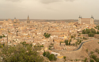 Fototapeta premium TOLEDO, MEDIEVAL CITY, VIEWED FROM DIFFERENT PERSPECTIVES
