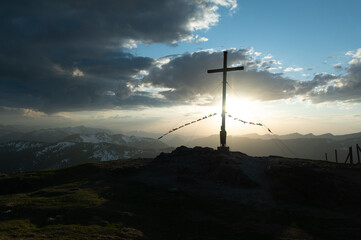 Riedberger Horn zum Sonnenuntergang