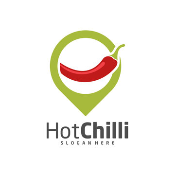 Point Chili logo design vector template, Red Chili Illustration, Symbol Icon