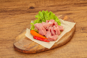Raw pork meat for cooking