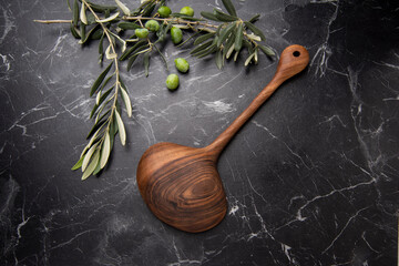hand crafted wooden spoons in the kitchen
