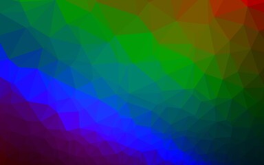 Obraz premium Dark Multicolor, Rainbow vector abstract polygonal texture.