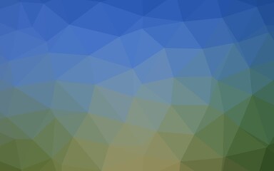 Light Blue, Green vector abstract polygonal layout.