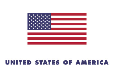 Flag of the United States of America. USA national symbol vector.