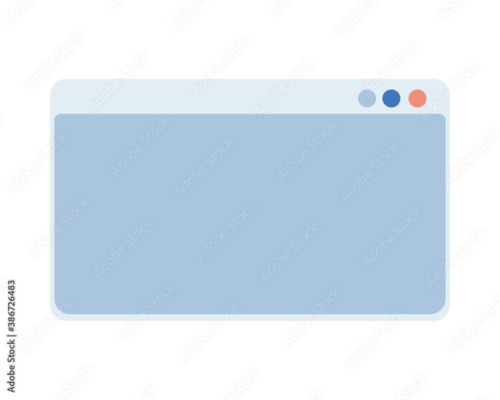 Poster webpage template browser isolated icon
