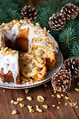 Christmas  selebration cake  with several ingredients