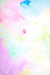 Gentle Watercolour Blurred Painted Rainbow  Colours for Background