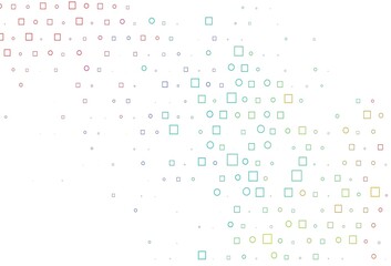 Light Multicolor, Rainbow vector background with circles, rectangles.