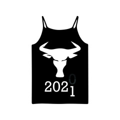 Shirt, bull logo on the shirt, Christmas shirt vector solid icons