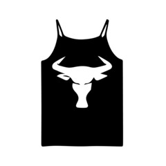 Shirt, bull logo on the shirt, Christmas shirt vector solid icons