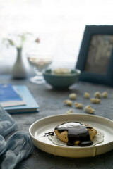 Beautiful composition with sweet homemade pastries