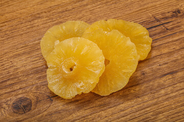 Dried sweet tasty pineapple heap