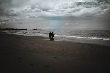 Naklejka premium walk on the beach