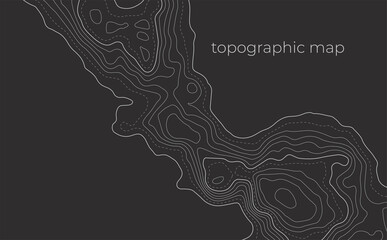 Topographic map contour background. Contour map vector. Map line of topography. Vector abstract topographic map concept with space for your copy. Wavy banners. Color geometric form