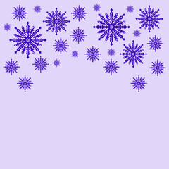 Happy Christmas new year's holiday concept banner with snowflakes.