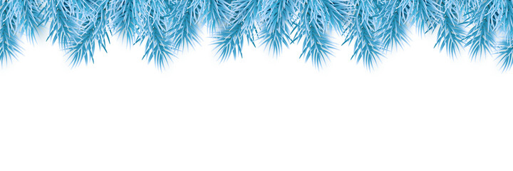 Fototapeta na wymiar Festive Christmas or New Year Background. Blue Christmas Fir-Tree Branches. Holiday's Background. Vector illustration