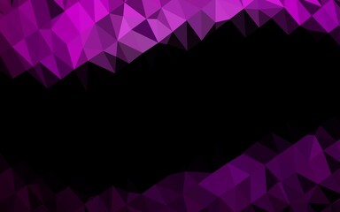 Dark Purple vector abstract mosaic backdrop.