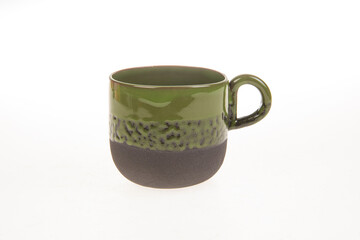 cup of coffee on white background isolated