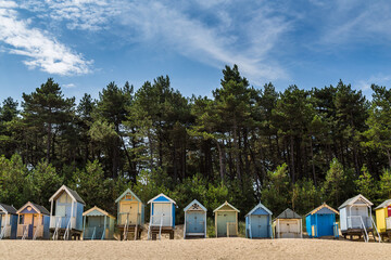 Beach huts at Wells next the Sea - 386733888