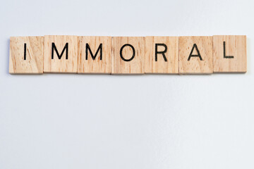 wood tiles word immoral