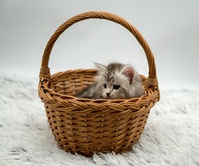 Fototapeta na wymiar Siberian kitten