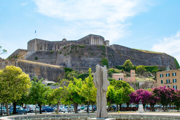 The New Venetian Fortress in Corfu town, Greece