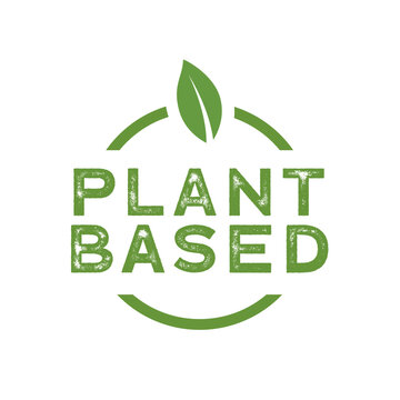 Plant Based, Vegetarian, Vegan Logo, Brand, Vegan Label, Vector Illustration Background
