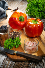 Sweet red pepper paprika.