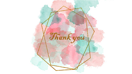 watercolor abstract thank you card
