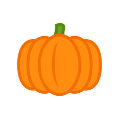 Fall Pumpkin, Autumn Harvest Icon Symbol Vector Illustration Background