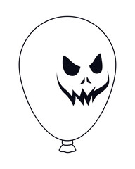 halloween balloon helium floating isolated icon