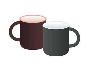 mugs ceramic mockup isolated icons