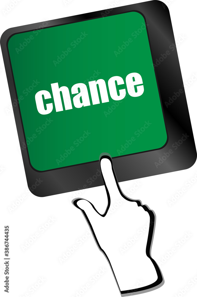 Poster chance button on computer keyboard key
